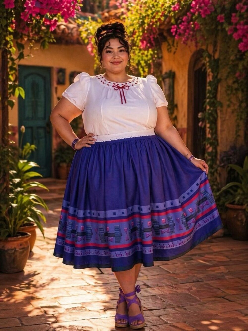 Disney Store Encanto Costume Luisa Madrigal Dress Womens Sz 3X Cosplay New!